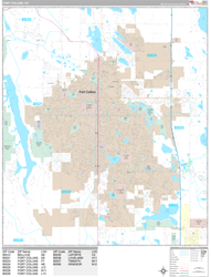 Fort Collins Wall Map Premium Style 2024